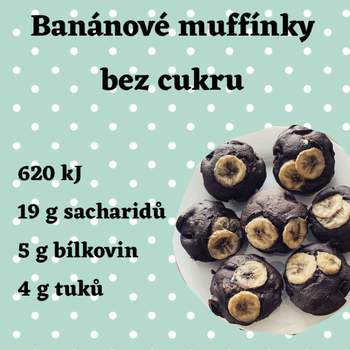 Banánové muffínky bez cukru